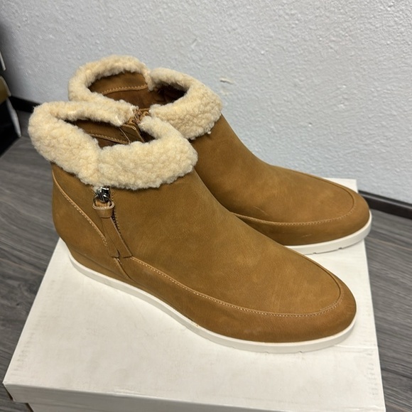 Style & Co. Womens Danniee Faux Leather Ankle Boots Wedge Boots - Picture 5 of 6